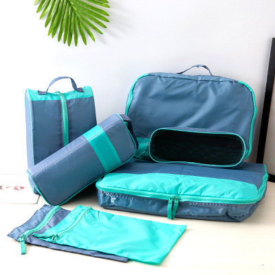 Spot Travel Buggy Bag Waterproof 7-Piece Clothes Packing Storage Bag Seven-Piece Suit Manufacturer
