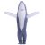 Halloween Funny Cartoon Blue Gray Shark Inflatable Clothing Party Performance Doll Inflatable Clothing Decoration Props