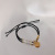 Opal Gold Fu Character Red Rope Black Rope Woven Lucky Bracelet Female Special-Interest Design Light Luxury All-Match Jewelry Carrying Strap