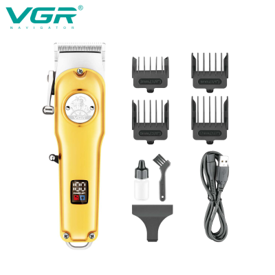 VGR V-181 Professional Electric Hair Cutting Machine Beard Trimmer Barber Hair Clipper Cordless with LED Display