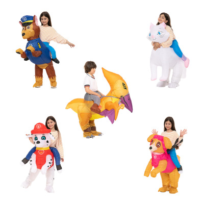 Cartoon Riding Doll Inflatable Clothing Parent-Child Activity Kindergarten Performance Paw Patrol Children Inflatable Clothes