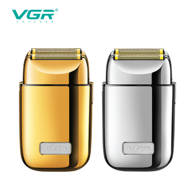 VGR V-398 dual flexing blade usb charging professional cordless rechargeable electric double foil shaver razor for men