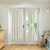 Cross-Border Thick Plain French Door Curtain Curtain Rod Insulation Shading Glass Door Ready-Made Curtain