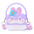 Manufacturer Strawberry Bear Three-Dimensional Cartoon Silicone Bag Purple Rabbit Cartoon Student Smiley Dinosaur Square Portable Coin Purse