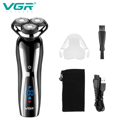 VGR V-309 washable waterproof IPX5 shaving machine electric electric razor shaver for men with LED display
