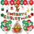 Cross-Border New Arrival Christmas Balloon Set Christmas Party Decoration Atmosphere Layout Hanging Flag Aluminum Film Balloon Combo