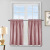 Factory Wholesale Foreign Trade Ready-Made Curtain Wear Rod Small Curtain Kitchen Curtain Solid Color Flannel Curtain