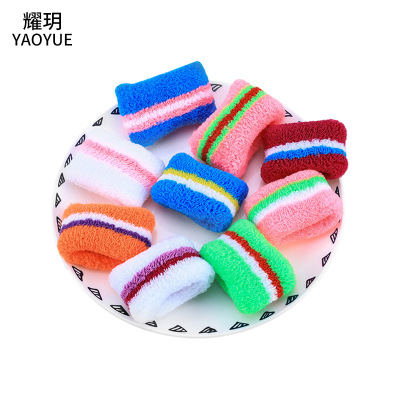 Lazada Popular Big Fur Ball Towel Ring Polyester Silk Candy Color Korean Style Seamless Hairband Hair Circle