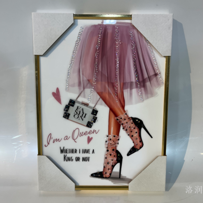 Crystal Porcelain Painting Short Skirt Diamond Crystal Porcelain Bright Crystal Painting Crystal Porcelain Painting Crystal Porcelain Calligraphy Painting Abstract Crystal Porcelain Decorative Painting Decorative Calligraphy And Painting