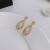 Drop-Shaped Jeweled Earrings Niche Design Simple Ins Style Korean Dongdaemun High Sense Ear Rings Female