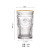 European-Style Retro Embossed Glass round Golden Edge SUNFLOWER Water Cup Restaurant Cool Drinks Cup Gift Cup Wholesale