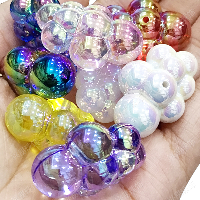 Ice Transparent Colorful Cloud Beads Uv Color Transparent Solid Color Colorful Beads Diy Mobile Phone Chain Car Hanging Accessories Material