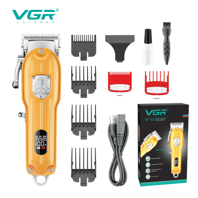 VGR V-092 barber hair cutting machine professional electric hair trimmer cordless hair clipper with LED display