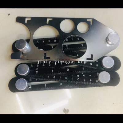 A Folding Ruler Folding Ruler Tile Hole Positioning Tool Stainless Steel Universal Ruler Multifunctional Measuring Goniometer Hardware