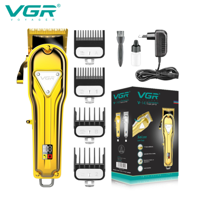 VGR V-140 High Quality Electric Hair Trimmer Professional Barber Metal Rechargeable Hair Clipper Cordless for Men