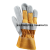 Yellow Rubber Sleeve Short Electrowelding Leather Gloves Yellow Cloth Two Finger Wear-Resistant Puncture-Proof Thermal Insulation Welder Labor Protection Gloves