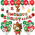 Cross-Border New Arrival Christmas Balloon Set Christmas Party Decoration Atmosphere Layout Hanging Flag Aluminum Film Balloon Combo