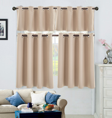Solid Color Shading Curtain Wholesale Short Curtain Factory Direct Sales Finished Shading Curtain Nordic Amazon Delivery
