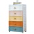 Multi-Drawer Storage Cabinet, round Handle, Household Storage Cabinet with Wheels, Baby Clothes and Toys Storage Cabinet