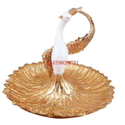 Peacock Decoration Resin Plating Crafts Home Decoration Fruit Plate