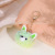 Creative Cute Color Gradient Ins Small Animal Student Couple Bags Pendant Car Key Ring Plush Ornament