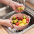Nordic Style Minimalist Three-Piece Set Household Fruit and Vegetable Drain Screen Kitchen Suitable for Ear Hanging Vegetable Washing Drain Basket Fruit Basket
