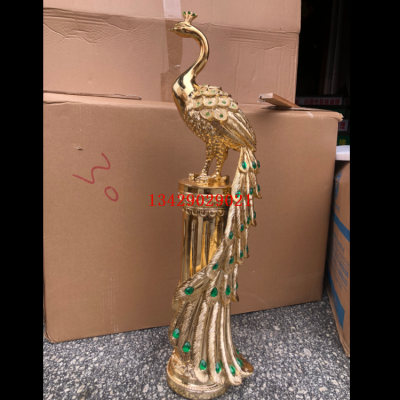 Peacock Decoration Resin Plating Crafts Home Decoration