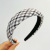 Dongdaemun Internet Celebrity Houndstooth Headband French Retro Thick Sponge Black and White Plaid Headband Wide-Brim Hair Accessories F045