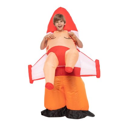 New Halloween Rocket Inflatable Clothing School Performance Family Party Straight Walking Doll Inflatable Clothes