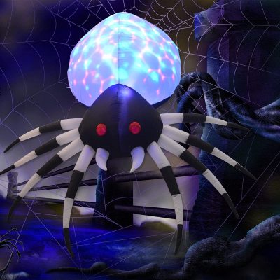 2022 Amazon New Halloween Spider Inflatable Model Party Gathering Led Colored Lamp Spider Courtyard Decoration Inflatable Model