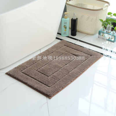 Cross-Border Thickened Bathroom Absorbent Floor Mat Bathroom Entrance Floor Mat Toilet Non-Slip Mat Door Mat Household Carpet