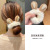 Rabbit Ears Plush Hair Ring Female Autumn and Winter Lovely Heart-Shaped Japanese Rubber Band Bun Tie-up Hair Headdress Rubber Ring