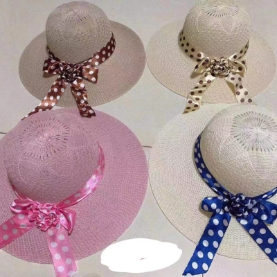 New Flower Summer Sun Hat Big Brim Mother Summer Hat Fashion Women's Uv Protection Sun Hatstock
