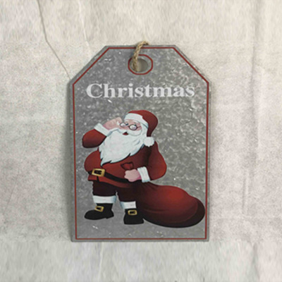 Foreign Trade Cross-Border Christmas Accessories Christmas Tree Pendant Pro New Year Festival Iron Plate Christmas Decoration Supplies