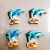 Factory Direct Sales Jamaica Marine Series Resin Magnetic Refridgerator Magnets Dolphin Slippers Creative Hand Painted Rudder Magnetic Paste