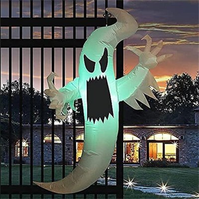 2022 Amazon Halloween Hanging Ghost Inflatable Courtyard Decorative Band LED Light Inflatable Ghost