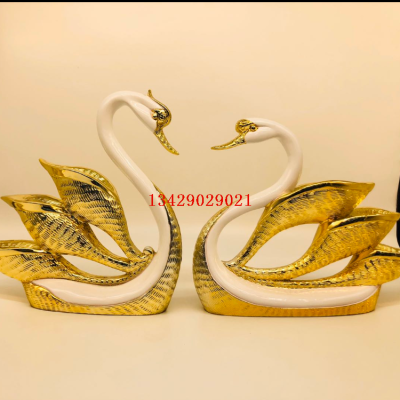 Swan Decoration Resin Plating Soft Outfit Crafts Gift Wholesale