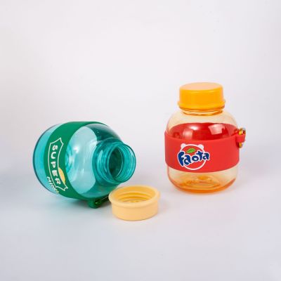 H160 Cute Water Cup 350ml Anti-fall sports bottle Soft rubber cup with lid anti-scald