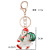 Cross-Border Best Seller in Europe and America Creative Dripping Oil Diamond Metal Santa Claus Keychain Pendant Bag Ornament Gifts