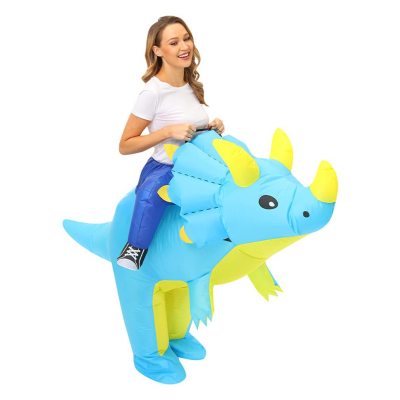 Amazon New Riding Triceratops Inflatable Clothing Campus Performance Riding Dinosaur Inflatable Clothes