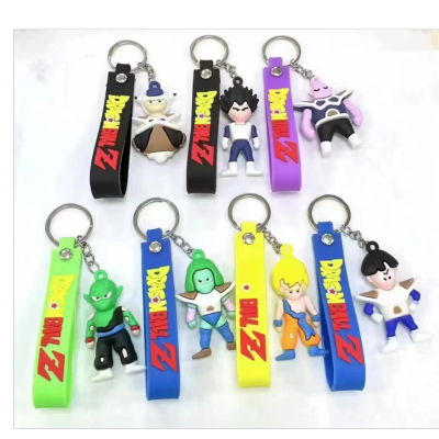 Creative Rainbow Guy Series Keychain Women's Bag Pendant PVC Flexible Glue Keychain Car Key Chain Accessories