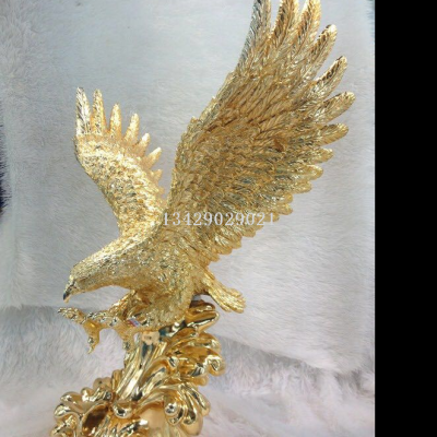 Golden Eagle Decoration Resin Plating Crafts Wholesale