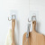Stainless Steel Double Hook Kitchen Bathroom Punch-Free Wall Clothes Clothes Hook Toilet Bathroom Towel Hook