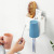 Toothbrush Holder in Bathroom Toothbrush Cup Holder Wall-Mounted Back Adhesive Set Punch-Free Creative Family Three-Mouth Toothbrush Holder