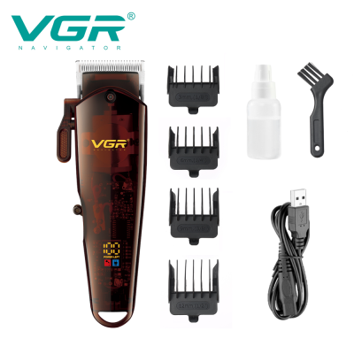 VGR V-165 hair cutting machine electric barber hair clippers with LED display professional hair clipper trimmer for men