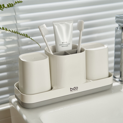 European-Style Toothbrush Rack Bathroom Multi-Function Toothbrush Rack Gargle Cup Tooth-Cleaners Storage Set