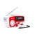 AM/FM Two Wave Radio Radio of Power Generator Solar LED Flashlight Emergency Charging Radio