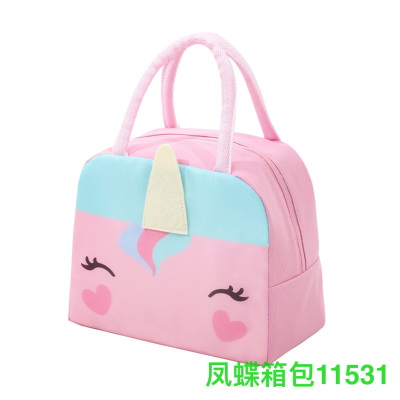 New Cartoon Portable Bento Lunch Box Lunch Bag Student Thick Aluminum Foil Storage Insulation Meal Bag