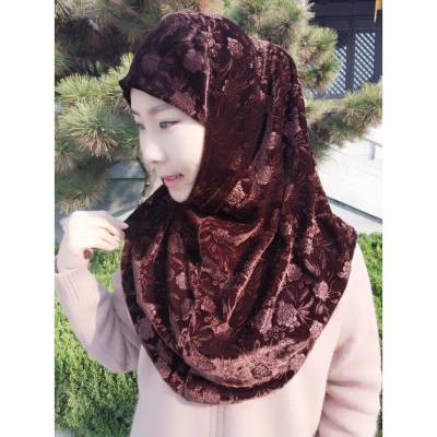 Winter Gold Velvet Embossed Warm and Convenient Veil Pullover Wholesale/One Piece Dropshipping