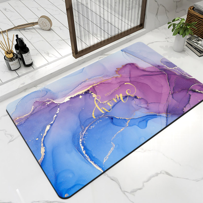 Bathroom Soft Diatom Ooze Absorbent Non-Slip Mat Cute Cartoon Light Luxury Door Kitchen Non-Slip Mat Floor Mat